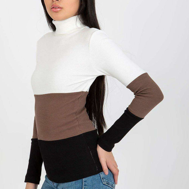 Elegant Ribbed Turtleneck Knit Pullover Inspired by Paris