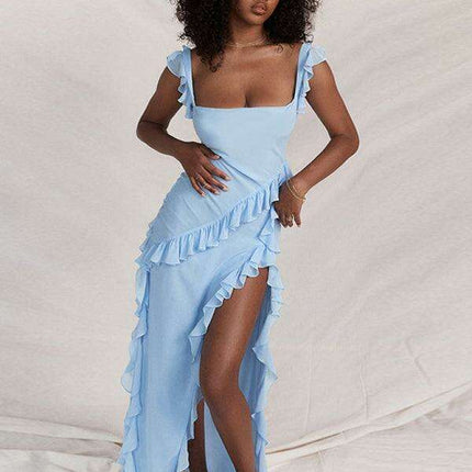 Elegant Ribbon-Embellished Sling Dress - Très Elite