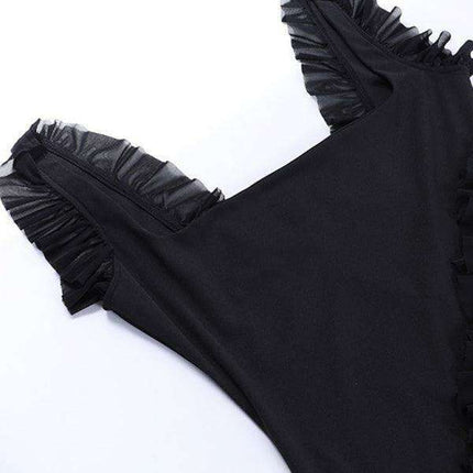 Elegant Ribbon-Embellished Sling Dress - Très Elite