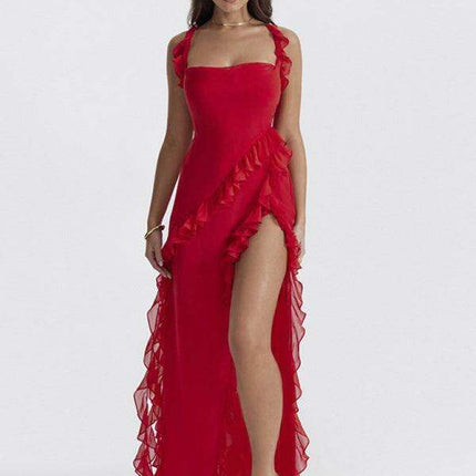 Elegant Ribbon-Embellished Sling Dress- Très Elite- Très Elite