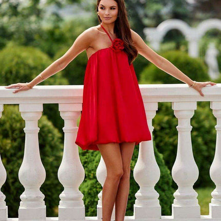 Elegant Rose-Accented Cocktail Gown - Très Elite