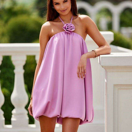 Elegant Rose-Accented Cocktail Gown - Très Elite