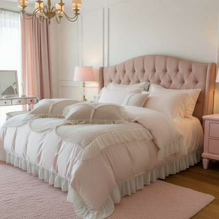 Elegant Rose Floral Wedding Bedding Set