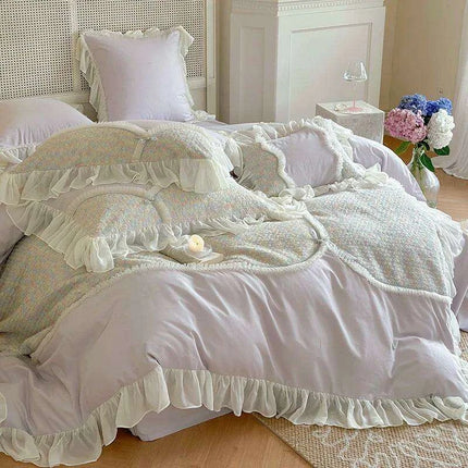 Elegant Rose Floral Wedding Bedding Set