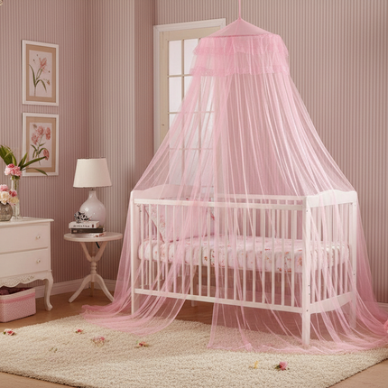 Elegant Round Canopy Mosquito Net - Stylish Bed Protection for a Peaceful Sleep - Très Elite
