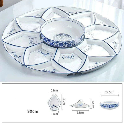 Elegant Round Ceramic Dining Set for Every Occasion..