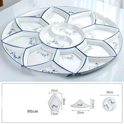 Elegant Round Ceramic Dining Set for Every Occasion..