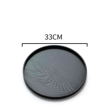 Elegant Round Wooden Tea Tray for Chinese Kung Fu Tea and Snacks..