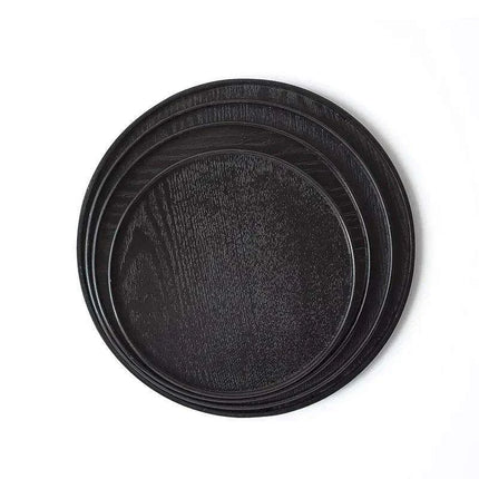 Elegant Round Wooden Tea Tray for Chinese Kung Fu Tea and Snacks..