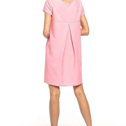 Elegant Ruffle-Back Day Dress - Made in Europe - Très Elite