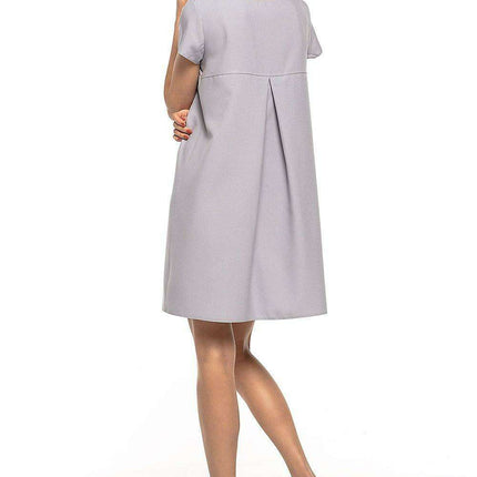 Elegant Ruffle-Back Day Dress - Made in Europe - Très Elite
