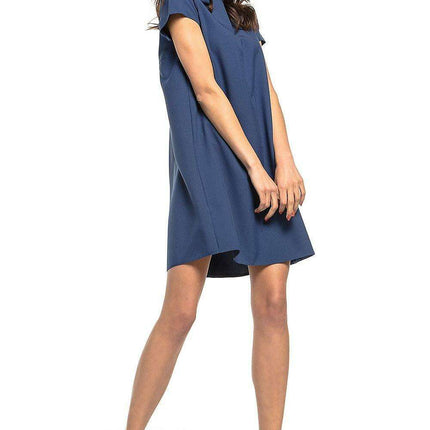 Elegant Ruffle-Back Day Dress - Made in Europe - Très Elite
