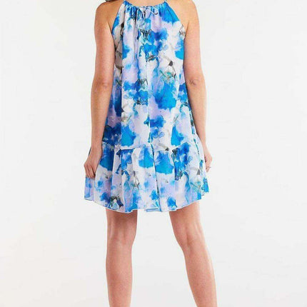 Elegant Ruffle-Detail Chiffon Day Dress with Adjustable Waistband - Très Elite