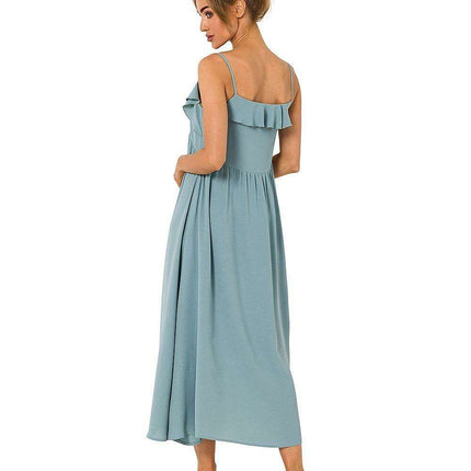 Elegant Ruffle Midi Dress - Très Elite