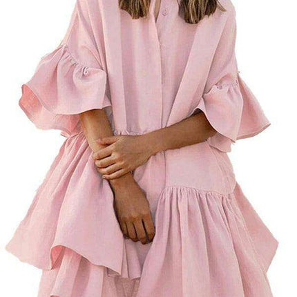 Elegant Ruffle Sleeve Chiffon Dress: Must-Have for Summer Fashion - Très Elite