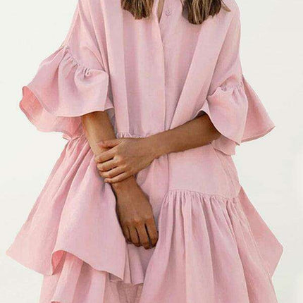 Elegant Ruffle Sleeve Chiffon Dress: Must-Have for Summer Fashion - Très Elite