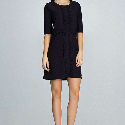 Elegant Ruffled Cocktail Dress for a Romantic Evening - Très Elite