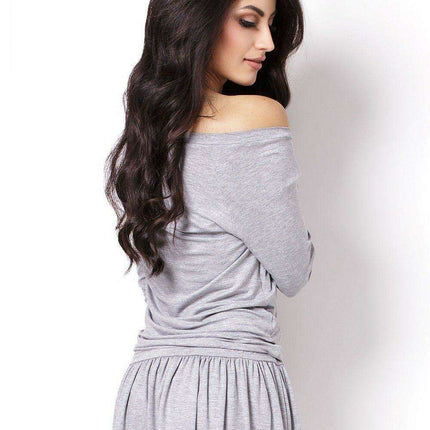 Elegant Ruffled Cotton Mini Dress Model 86963 Ivon..