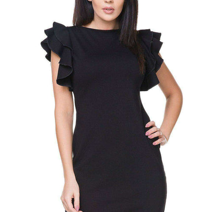 Elegant Ruffled Knit Evening Gown - Tessita Design 76282 - Très Elite