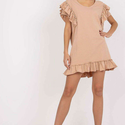 Elegant Ruffled Midi Dress - Très Elite