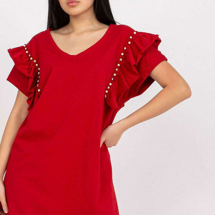 Elegant Ruffled Midi Dress - Très Elite