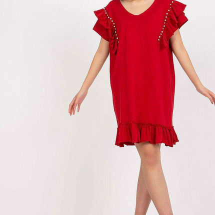 Elegant Ruffled Midi Dress - Très Elite