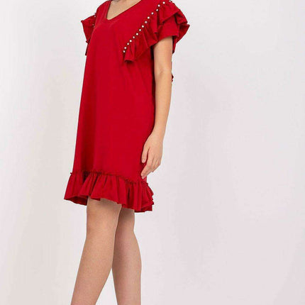 Elegant Ruffled Midi Dress - Très Elite