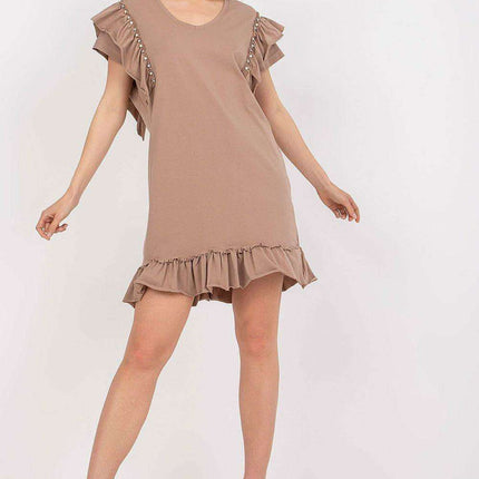 Elegant Ruffled Midi Dress - Très Elite