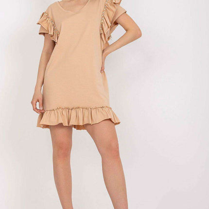 Elegant Ruffled Midi Dress - Très Elite