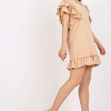 Elegant Ruffled Midi Dress - Très Elite