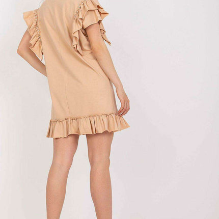 Elegant Ruffled Midi Dress - Très Elite
