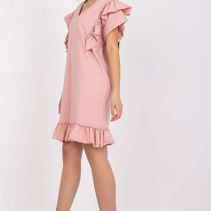 Elegant Ruffled Midi Dress - Très Elite