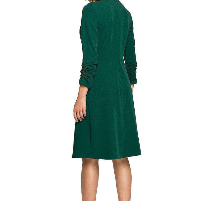 Elegant Ruffled Sleeve A-Line Dress