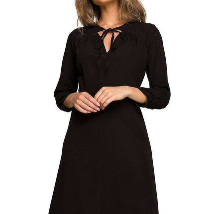 Elegant Ruffled Sleeve A-Line Dress - Très Elite