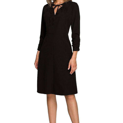 Elegant Ruffled Sleeve A-Line Dress - Très Elite