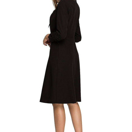 Elegant Ruffled Sleeve A-Line Dress - Très Elite