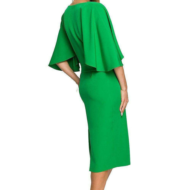 Elegant Ruffled Sleeve Cocktail Dress