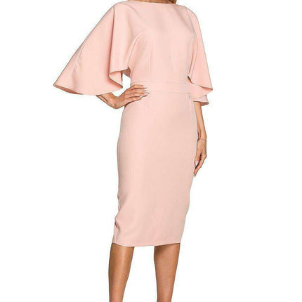 Elegant Ruffled Sleeve Cocktail Dress - Très Elite
