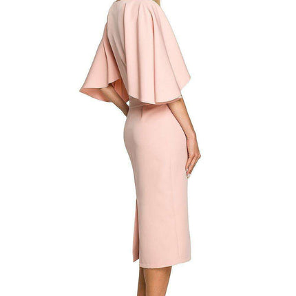 Elegant Ruffled Sleeve Cocktail Dress - Très Elite