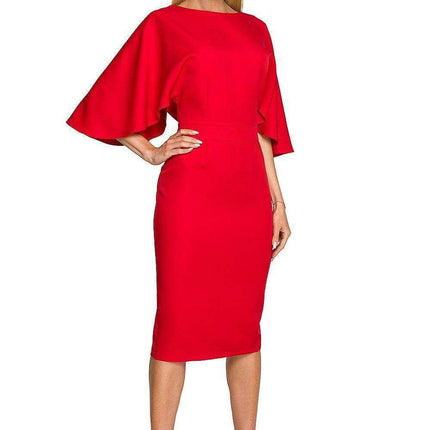 Elegant Ruffled Sleeve Cocktail Dress - Très Elite