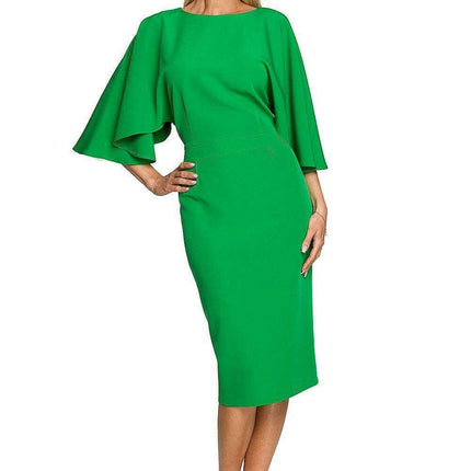 Elegant Ruffled Sleeve Cocktail Dress - Très Elite