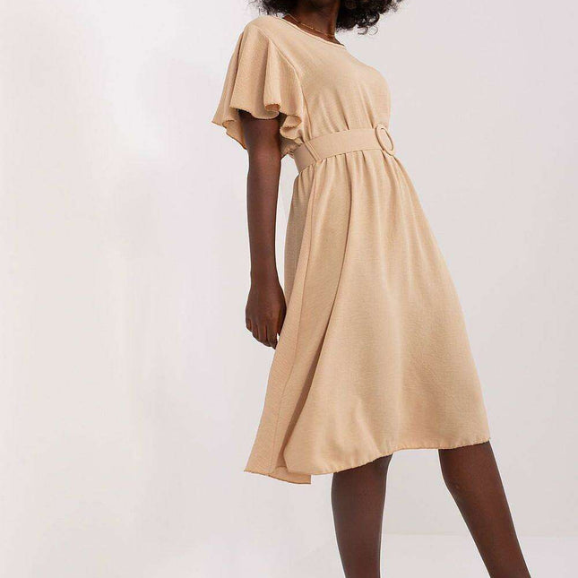 Elegant Ruffled Summer Dress For Casual And Evening Wear