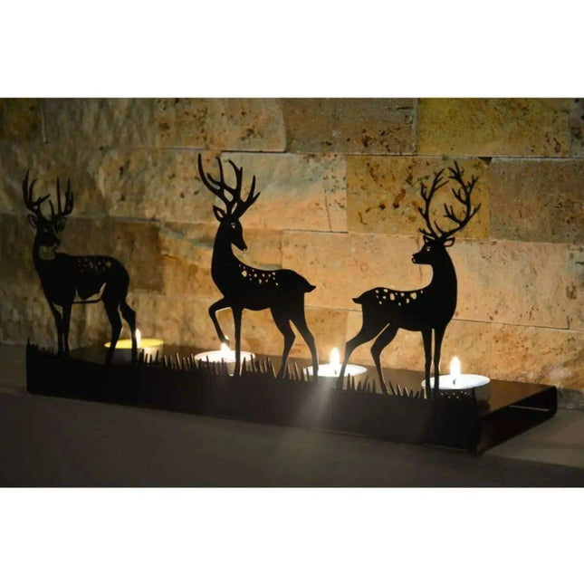 Elegant Rustic Deer Candle Holder for Serene Atmosphere