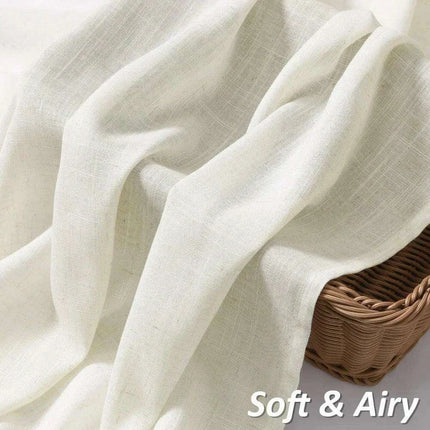 Elegant Rustic Linen Blend Drapes - Perfect for Privacy and Style in Any Room..