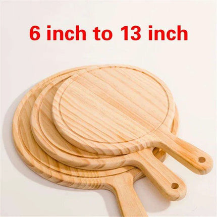 Elegant Rustic Pizza Serving Board and Premium Stone Baking Tray Combo - Must-Have Kitchen Essential - Très Elite