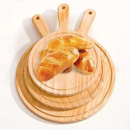 Elegant Rustic Pizza Serving Board and Premium Stone Baking Tray Combo - Must-Have Kitchen Essential - Très Elite