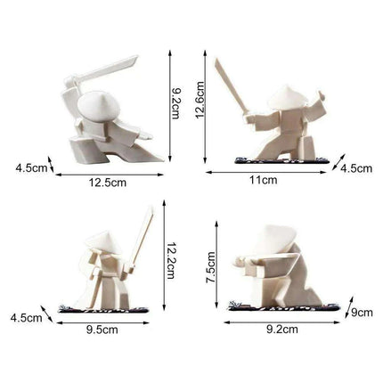 Elegant Samurai Porcelain Incense Holder - Unique Artistic Censer for Home Serenity - Très Elite