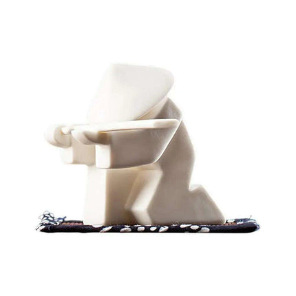 Elegant Samurai Porcelain Incense Holder - Unique Artistic Censer for Home Serenity..