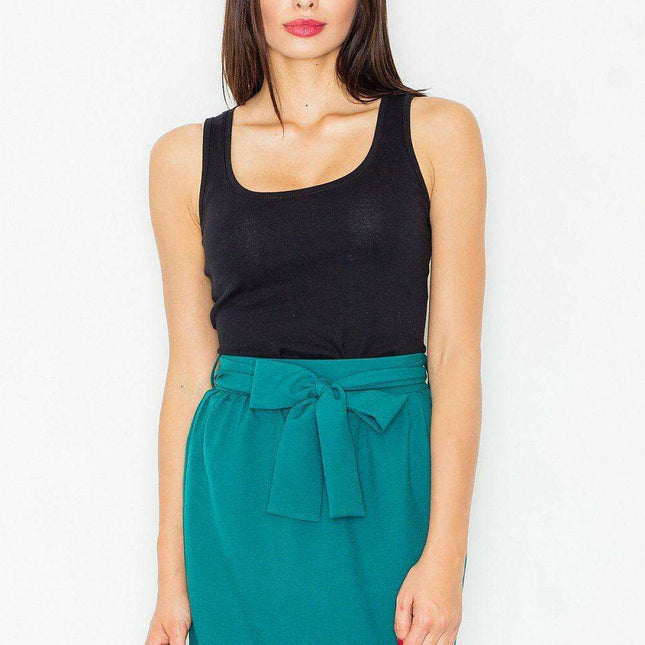 Elegant Sash-Detailed Pencil Skirt with Convenient Side Zip