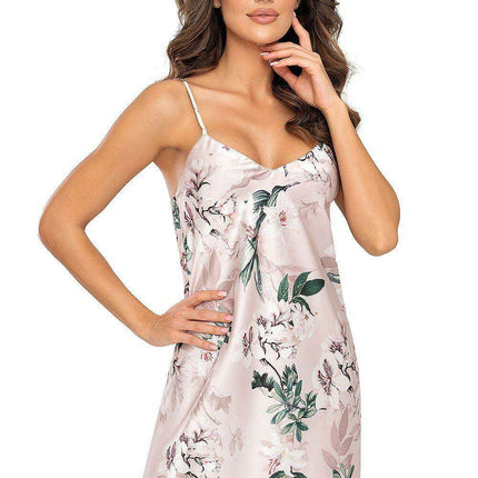 Elegant Satin Floral Chemise for Women